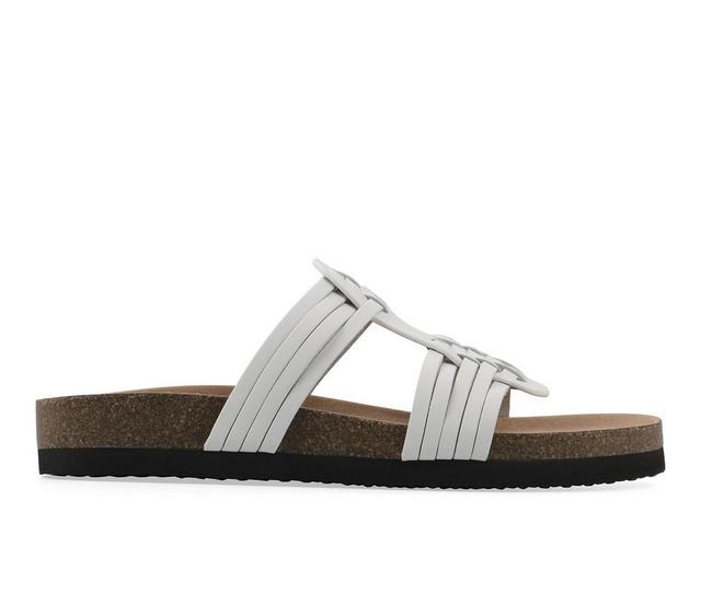 Women's White Mountain Halicore Footbed Sandals in White color