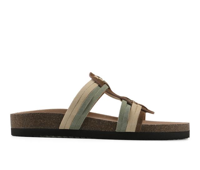 Women's White Mountain Halicore Footbed Sandals in Chestnut Multi color