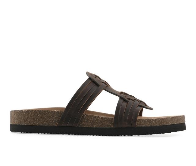 Women's White Mountain Halicore Footbed Sandals in Brown color