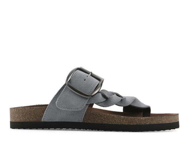 Women's White Mountain Harleta Footbed Sandals in Blue Rasberry color