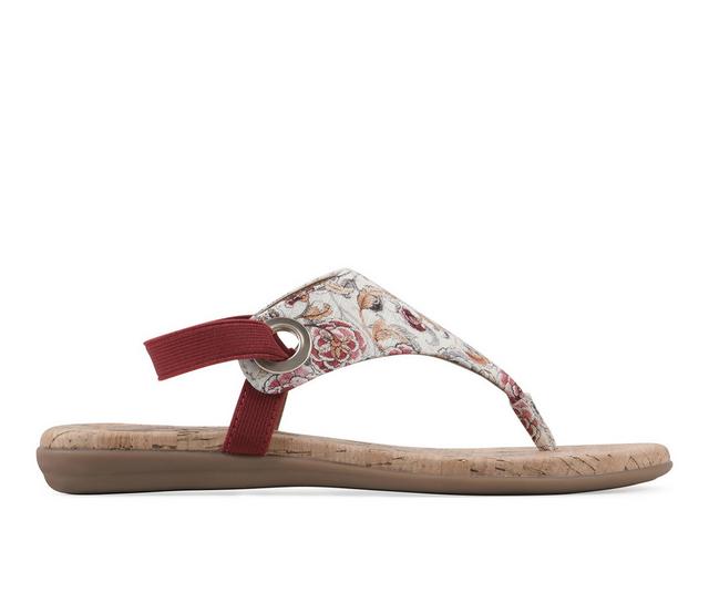 Women's White Mountain Lifeway Flip-Flops in Blush Floral color