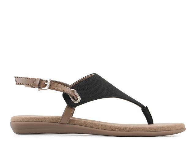 Women's White Mountain Lifted Sandals in Black color