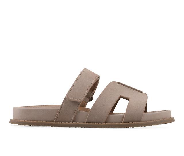 Women's White Mountain Mazi Footbed Sandals in Blush color
