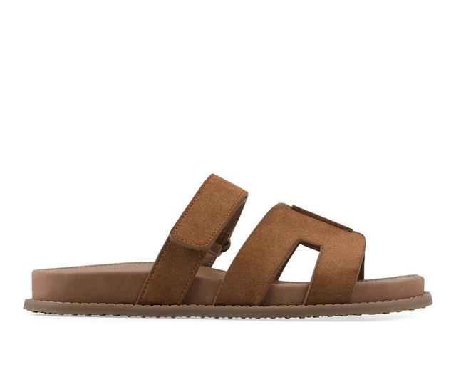 Women's White Mountain Mazi Footbed Sandals in Chestnut color