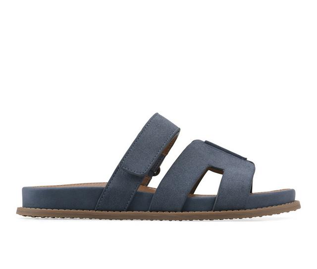 Women's White Mountain Mazi Footbed Sandals in Blue Rasberry color