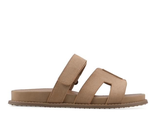 Women's White Mountain Mazi Footbed Sandals in Beachwood color