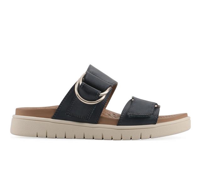 Women's White Mountain Namaste Footbed Sandals in Navy color