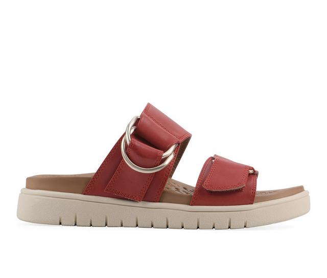 Women's White Mountain Namaste Footbed Sandals in Cruella Red color