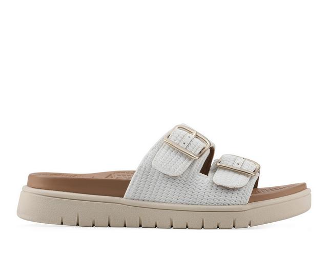 Women's White Mountain Nanny Footbed Sandals in White color