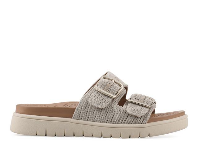 Women's White Mountain Nanny Footbed Sandals in Taupe color