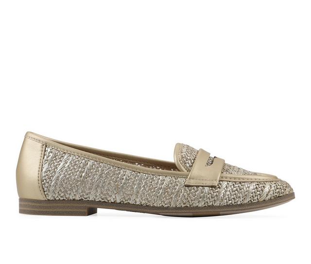 Women's White Mountain North Loafers in Light Gold color