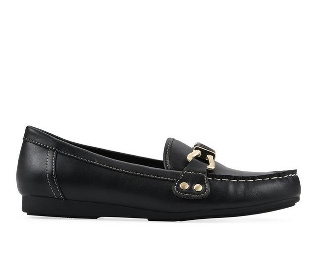 Women's White Mountain Wayside Loafers in Black color
