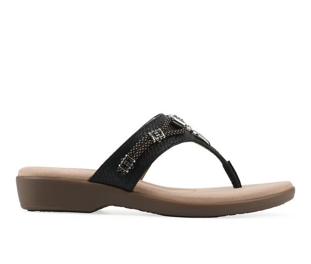 Women's Cliffs by White Mountain Bainah Sandals in Black Woven color