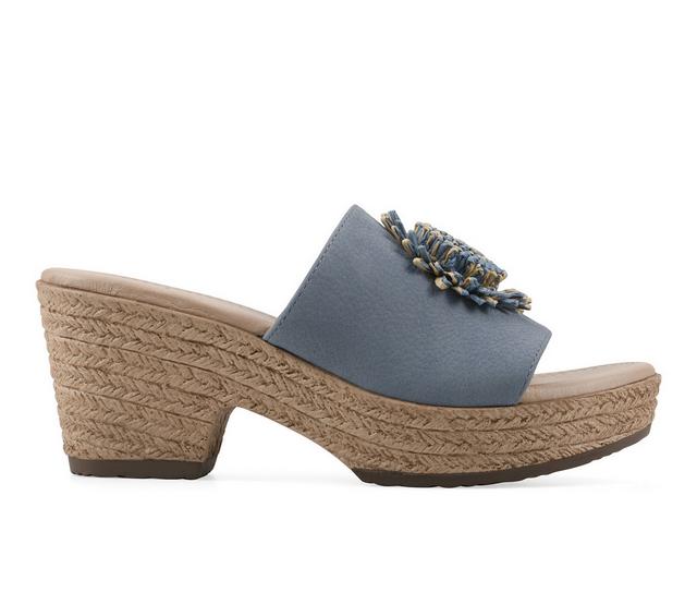 Women's Cliffs by White Mountain Birkley Wedges in Periwinkle color