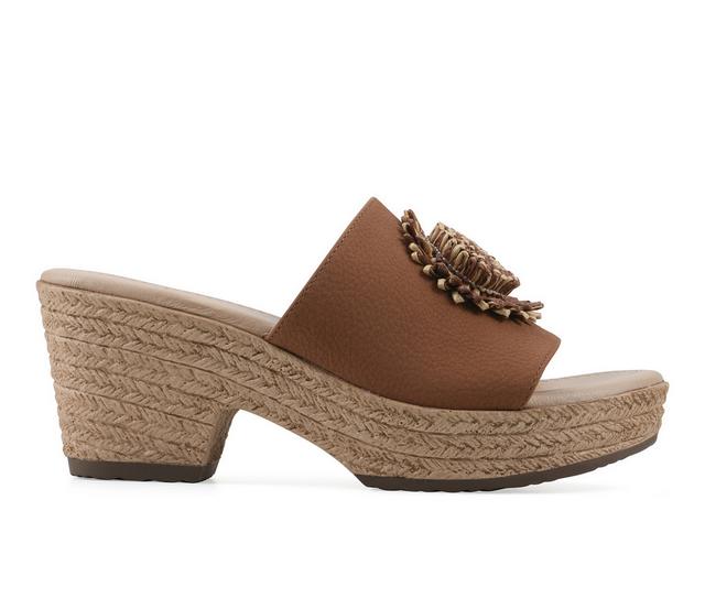 Women's Cliffs by White Mountain Birkley Wedges in Cognac color
