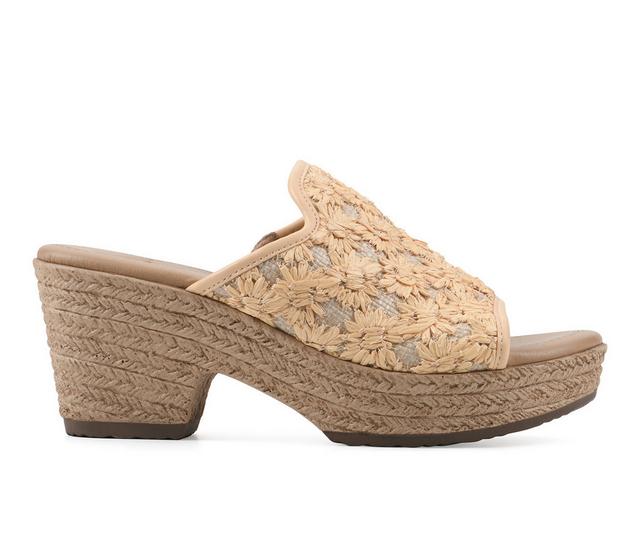 Women's Cliffs by White Mountain Bizzie Wedges in Mustard color