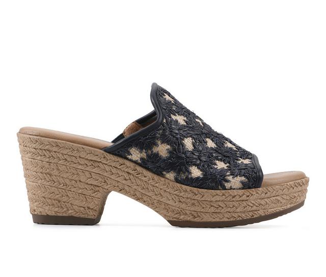 Women's Cliffs by White Mountain Bizzie Wedges in Dark Blue color