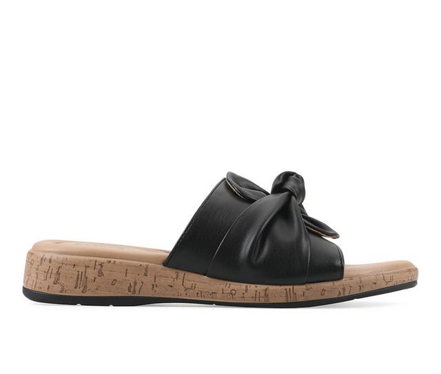 Women's Cliffs by White Mountain Bonelle Sandals in Black color