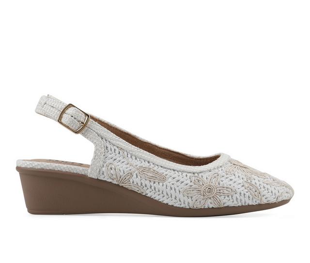 Women's Cliffs by White Mountain Boris Wedges in White color