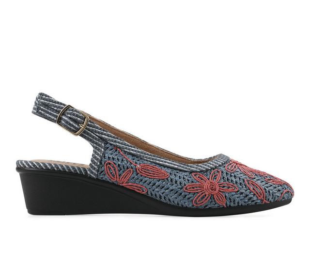 Women's Cliffs by White Mountain Boris Wedges in Periwinkle color