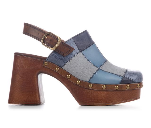 Women's Frye & Co. Wylie Patchwork Clog in Denim Patch color
