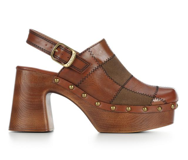Women's Frye & Co. Wylie Patchwork Clog in Whiskey Tonal color