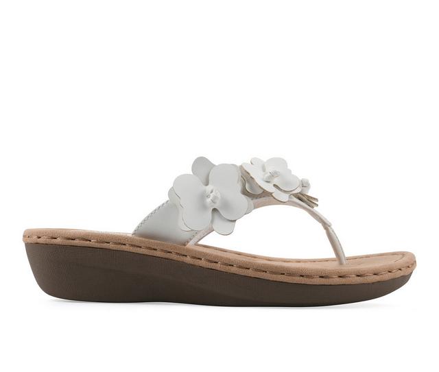Women's Cliffs by White Mountain Cassilia Flip-Flops in White color