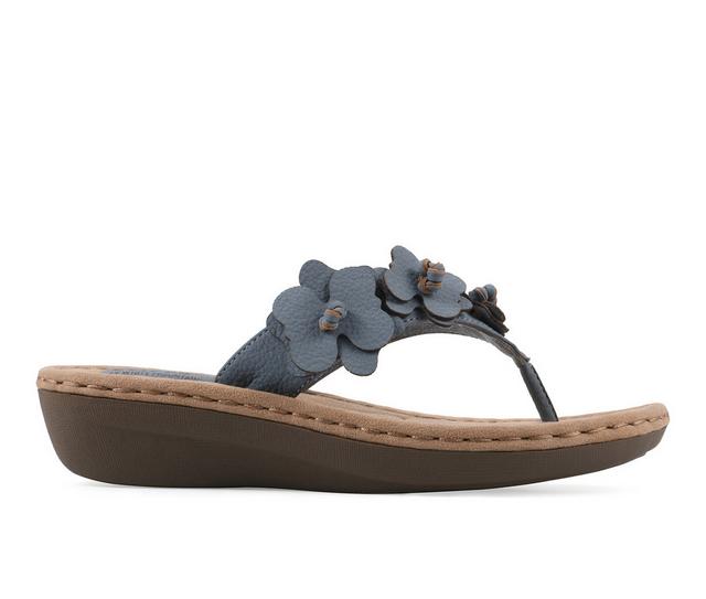 Women's Cliffs by White Mountain Cassilia Flip-Flops in Periwinkle color