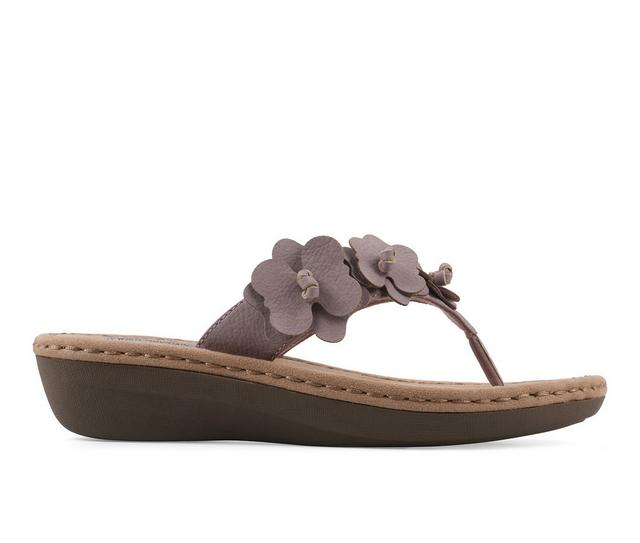 Women's Cliffs by White Mountain Cassilia Flip-Flops in Lavender color