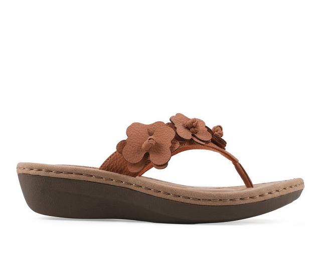 Women's Cliffs by White Mountain Cassilia Flip-Flops in Peach color