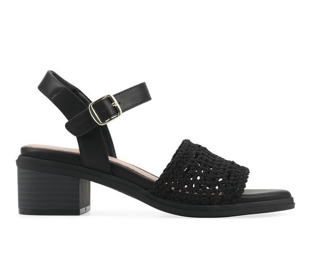 Women's Cliffs by White Mountain Cortland Block Heels in Black color