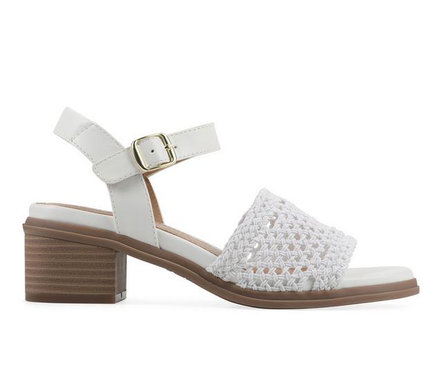 Women's Cliffs by White Mountain Cortland Block Heels in White color