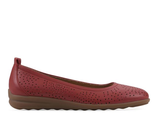 Women's Cliffs by White Mountain Cortney Flats in Red color