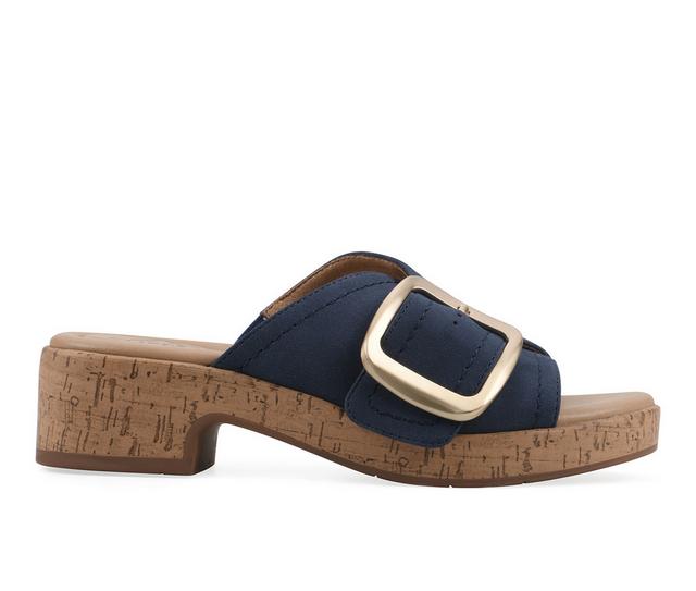 Women's Cliffs by White Mountain Filipa Sandals in Blue color