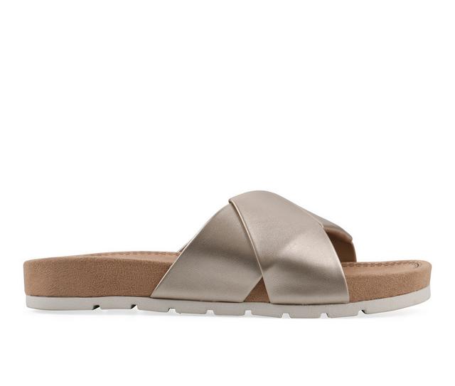 Women's Cliffs by White Mountain Trincie Sandals in Gold Metallic color