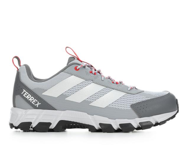 Men's Adidas Rockadia Trail Running Shoes in Silver/Red color