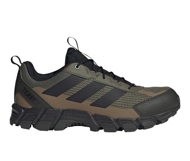 Men's Adidas Rockadia Trail Running Shoes in Dark Green color