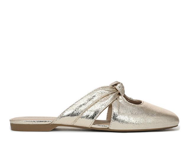 Women's LifeStride Believe Mules in Platino/Gold color