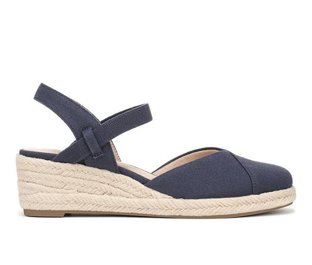 Women's LifeStride Pilar Wedges in Lux Navy color