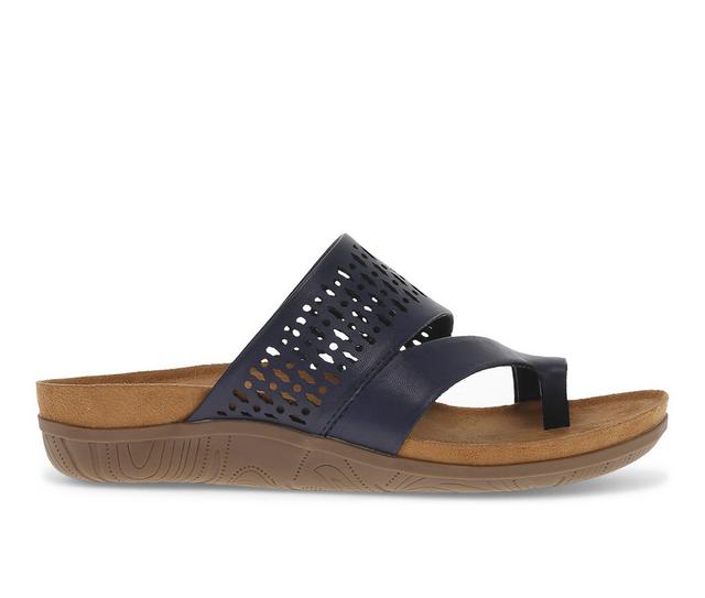 Women's Baretraps Juny Slides in Dark Navy color