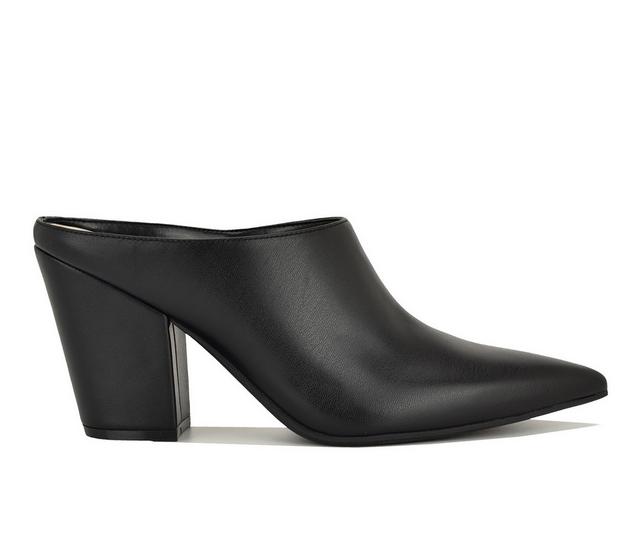 Women's Nine West Andora Heeled Mules in Black color