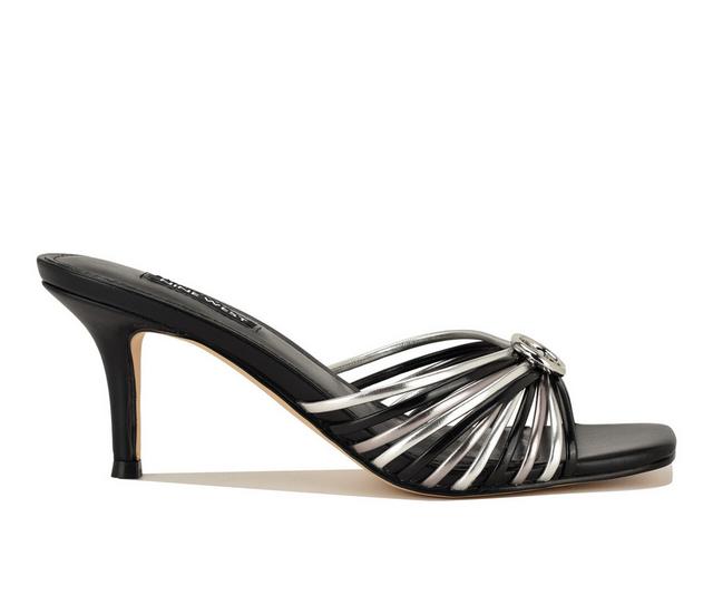 Women's Nine West Dumel Heeled Sandals in Black Multi color