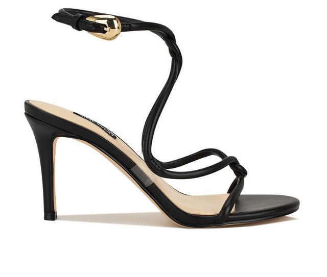 Women's Nine West Emerila Heeled Sandals in Black color