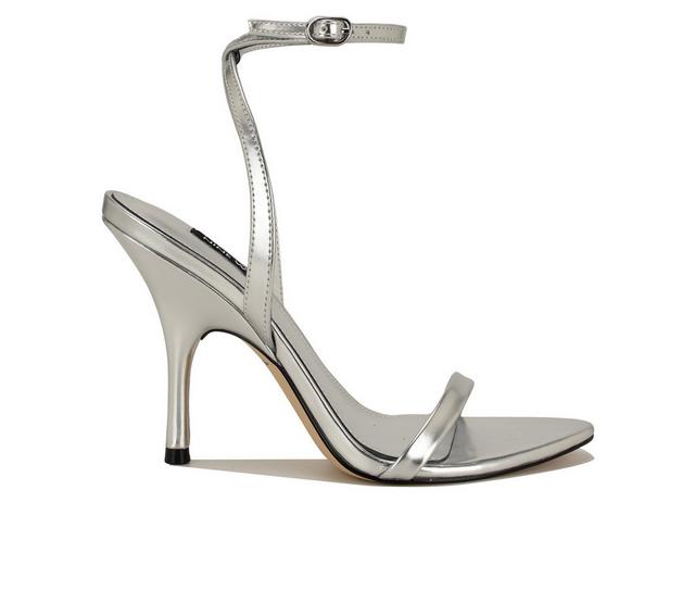 Women's Nine West Villo Dress Sandals in Silver color