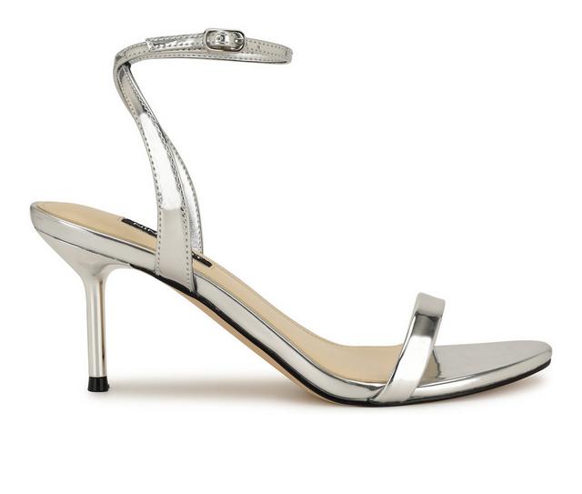 Women's Nine West Waltz Dress Sandals in SIlver color