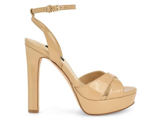 Women's Nine West Wilda Dress Sandals in Natural color