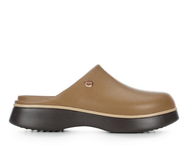 Women's Crocs Women's Dylan Notched Clogs in Sepia/Multi color