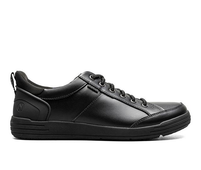 Men's Nunn Bush Kore City Walk Work EZ Hands Free Lace Safety Shoes in Black color
