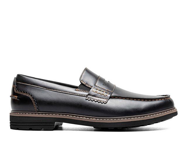 Men's Nunn Bush Oslo Moc Toe Penny Loafer Loafers in Black color