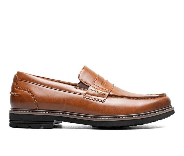 Men's Nunn Bush Oslo Moc Toe Penny Loafer Loafers in Cognac color